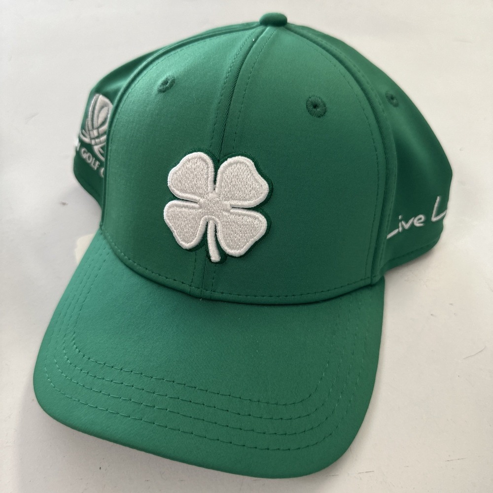 Black Clover Live Lucky Fitted Golf Hat L/XL NEW Green NOS WYNN Golf Club